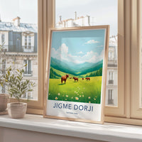 Jogme Dorji National Park Wall Art, Travel Poster, Nature Landscape Print, Bhutan Artwork, Scenic View Home Decor, Wall Hanging