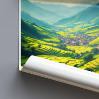 Vibrant Rolling Hills Poster, Nature Scenery Print, Colorful Wall Art, Landscape Photography, Home Decor, Office Art, Unique Gift