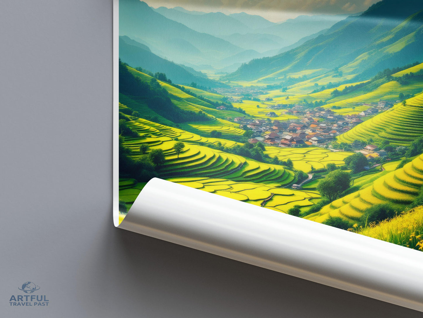 Vibrant Rolling Hills Poster, Nature Scenery Print, Colorful Wall Art, Landscape Photography, Home Decor, Office Art, Unique Gift