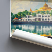 Grand Palace Scenic Wall Art, Tropical Architecture Poster, Cultural Heritage Print, Elegant Home Decor, Travel Art Gift