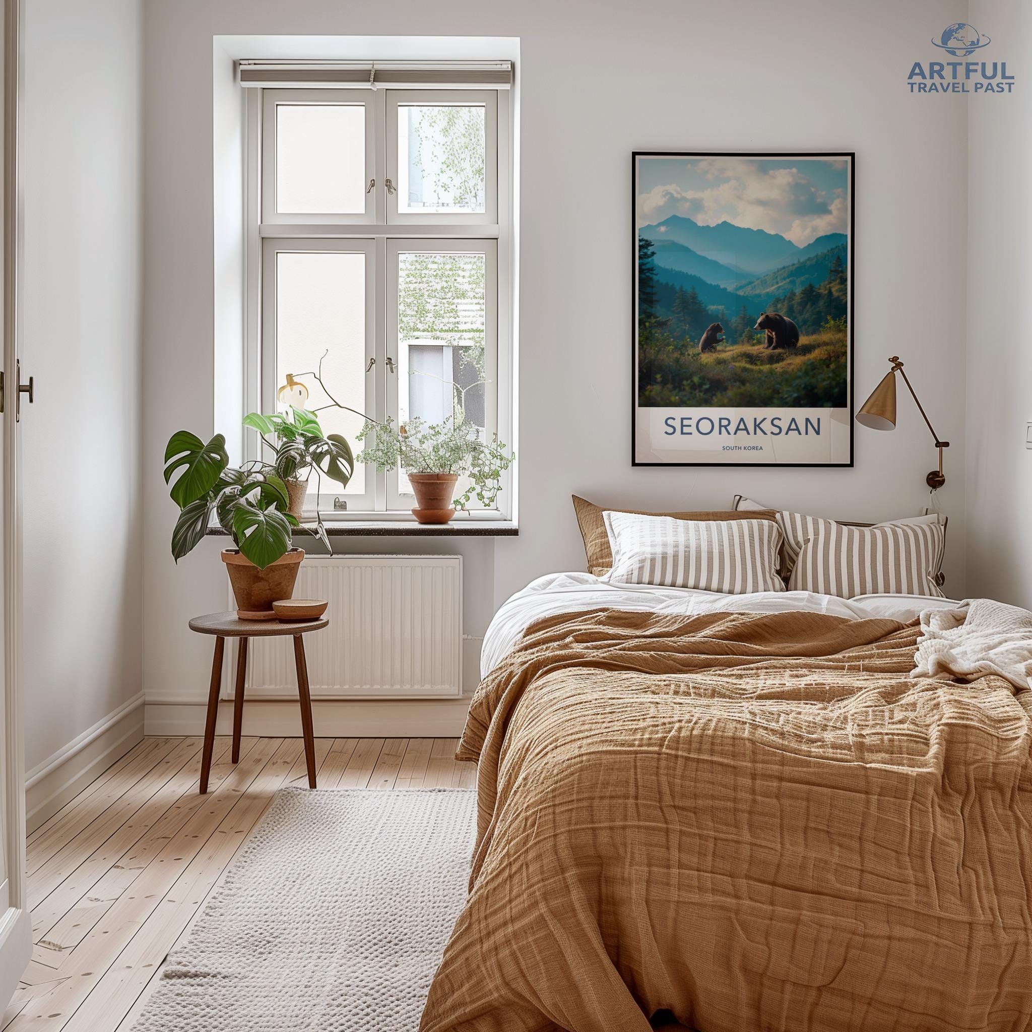 Nature wall art, Seoraksan print, Scenic mountain landscape poster, Bedroom decor, Modern home decoration, Travel-inspired artwork