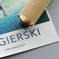 Wigierski Park Narodowy Poster, Travel Art Print, Scenic Wall Decor, National Park Illustration, Nature Artwork, Landscape Print