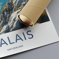 Valais Switzerland Travel Poster, Artful Travel Poster, Wall Art, Landscape Photography Print, Scenic Nature Wall Decor