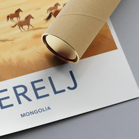 Terelj Mongolia Travel Poster, Vintage Horse Artwork, Wall Art Decor, Wanderlust Gift, Adventure Inspired Print, Unique Home Decor