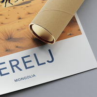 Terelj Mongolia Travel Poster, Vintage Style Wall Art, Scenic Nature Print, Retro Landscape Artwork, Adventure Decor