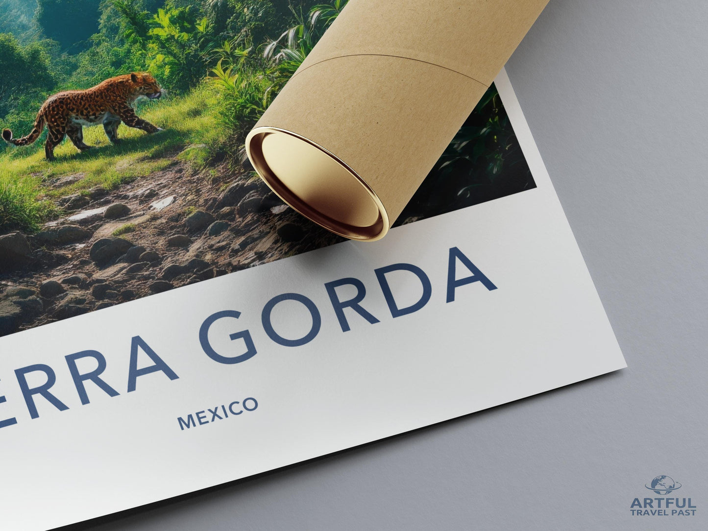 Sierra Gorda Mexico Travel Poster, Nature Landscape Print, Wall Art, Adventure Decor, Wildlife Art, Jungle Animal Poster