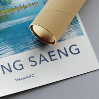 River Scenery Poster, Travel Destination Wall Art, Relaxing Nature Print, Thailand Scenic View Poster, Adventure Travel Decor