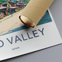 Vintage Japan Travel Poster, Beautiful Asia Print, Nostalgic Wall Art, Retro Japanese Art, Scenic Valley Decor, Home Office Decoration