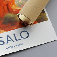 Isalo National Park travel poster, Nature landscape art print, Scenic wall decor, Adventure travel artwork, Gift for travelers