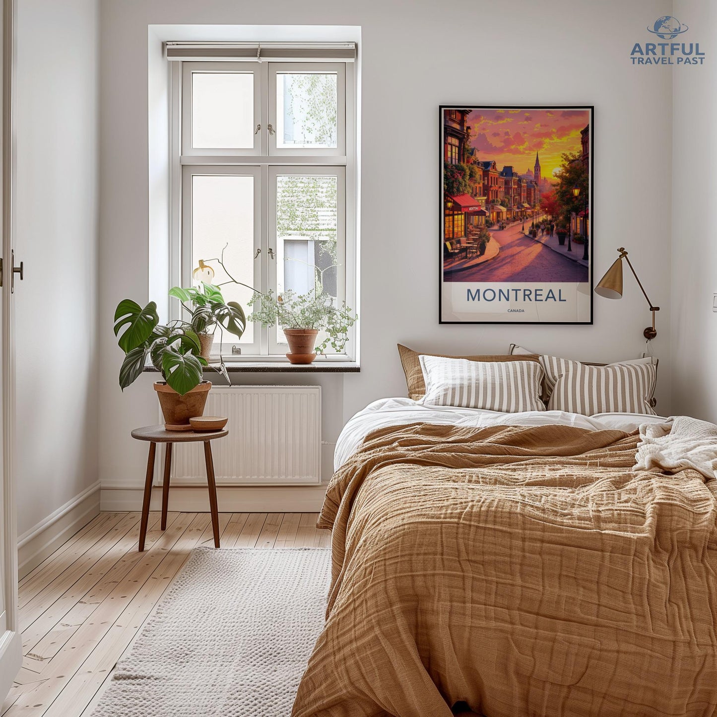 Montreal Travel Poster, Vibrant Wall Art, Cityscape Print, Bedroom Decor, Colorful Home Accent, Vintage Style, Living Room Art