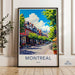 Montreal Canada Street View Poster, Colorful Urban Art Print, Cityscape Photography, Modern Wall Art, Travel Souvenir Decor