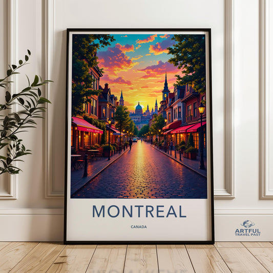 Montreal Wall Art Decor, Canada Cityscape Print, Urban Street Poster, Travel Photography Art, Modern Home Decoration, Unique Gift Idea
