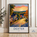 Dexter Maine Wall Art, Vintage Travel Poster, Retro Home Decor, Nostalgic Artwork for Living Room, Vibrant Color Print