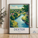 Dexter Michigan Wall Art, Dexter Travel Print, Michigan City Poster, Scenic Dexter Illustration, Dexter Vacation Print, Dexter Artwork