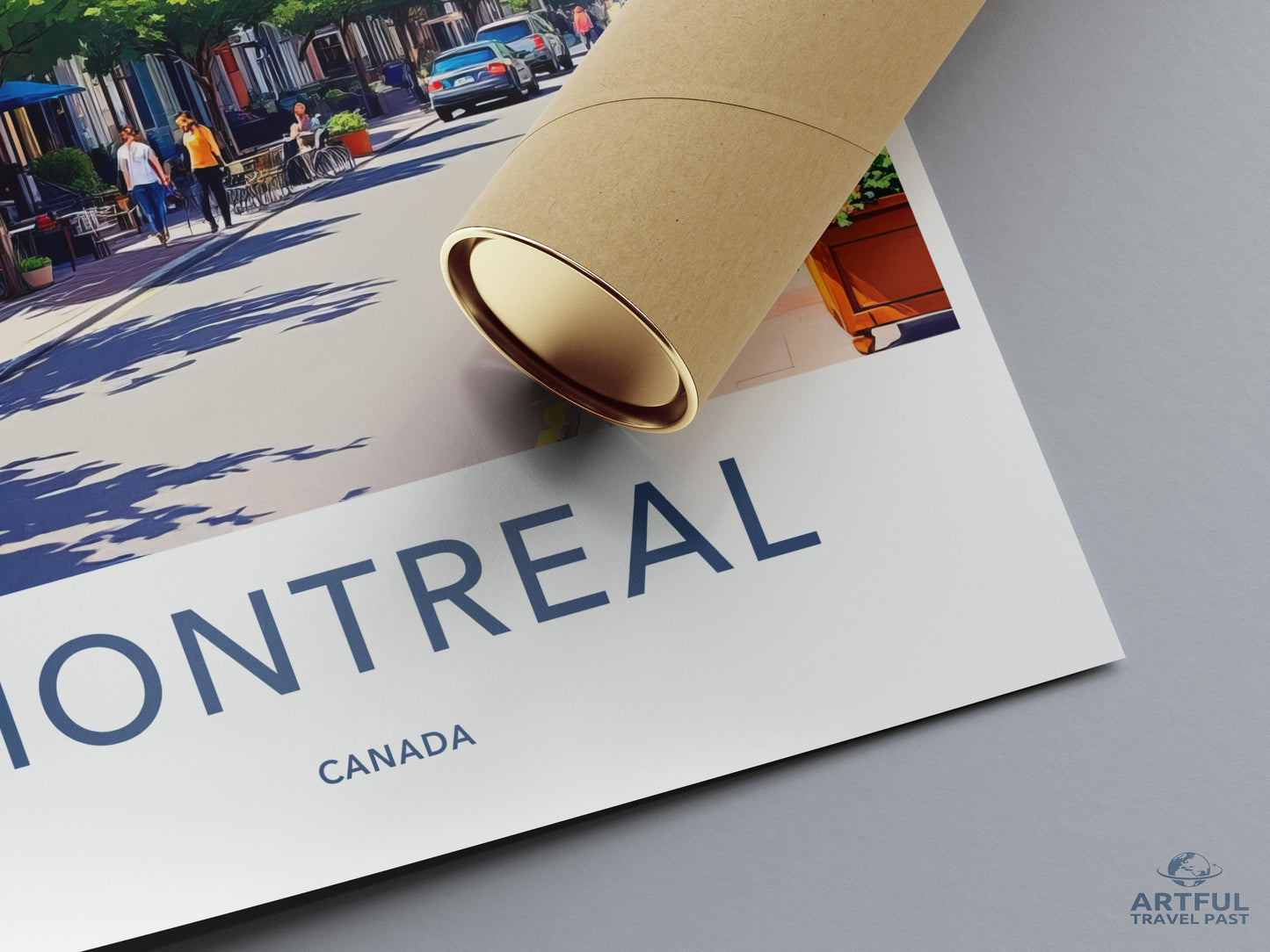 Montreal Canada Travel Poster, Cityscape Wall Art, Urban Street Scene Print, Vibrant City Decor, Modern Home Decor, Office Decoration