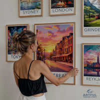 Travel Poster Art Prints, Cityscape Wall Decor, Vintage Travel Ad Posters, Retro City Art, Worldwide Destination Prints