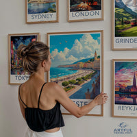 Travel Poster Set, City Wall Art Prints Collection, Vintage Travel Posters, Cityscape Wall Art, Home Decor, Large Wall Art, Gift