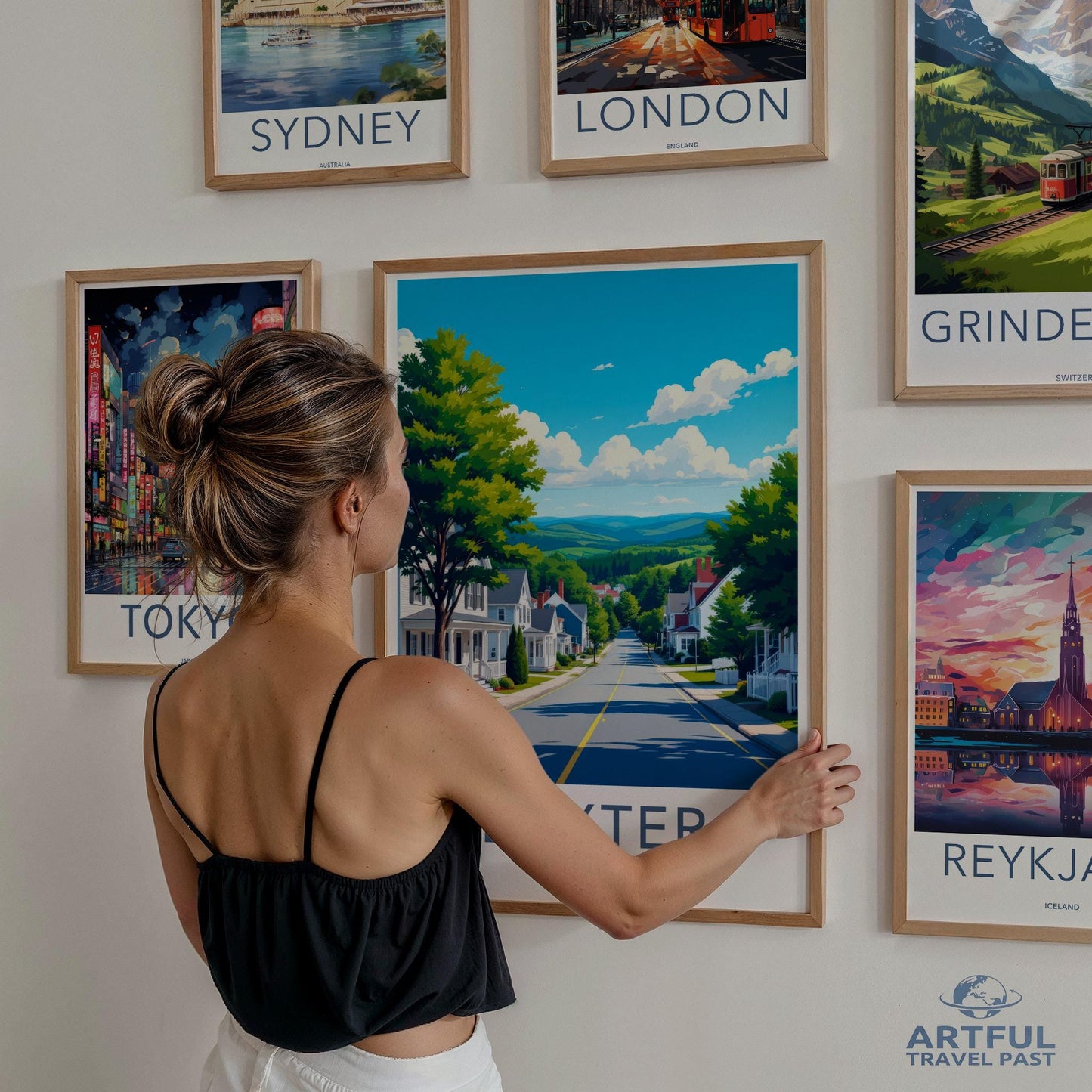 Vintage City Travel Posters, Wall Art for Home Decor, Decorative Framed Artwork, Gift Idea, Beautiful Cityscape Prints