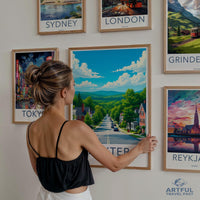 Travel City Posters, Art Prints Collection, Wall Decor for Home or Office, Vintage Travel Posters, Artful Travel Past, Cityscape Artwork