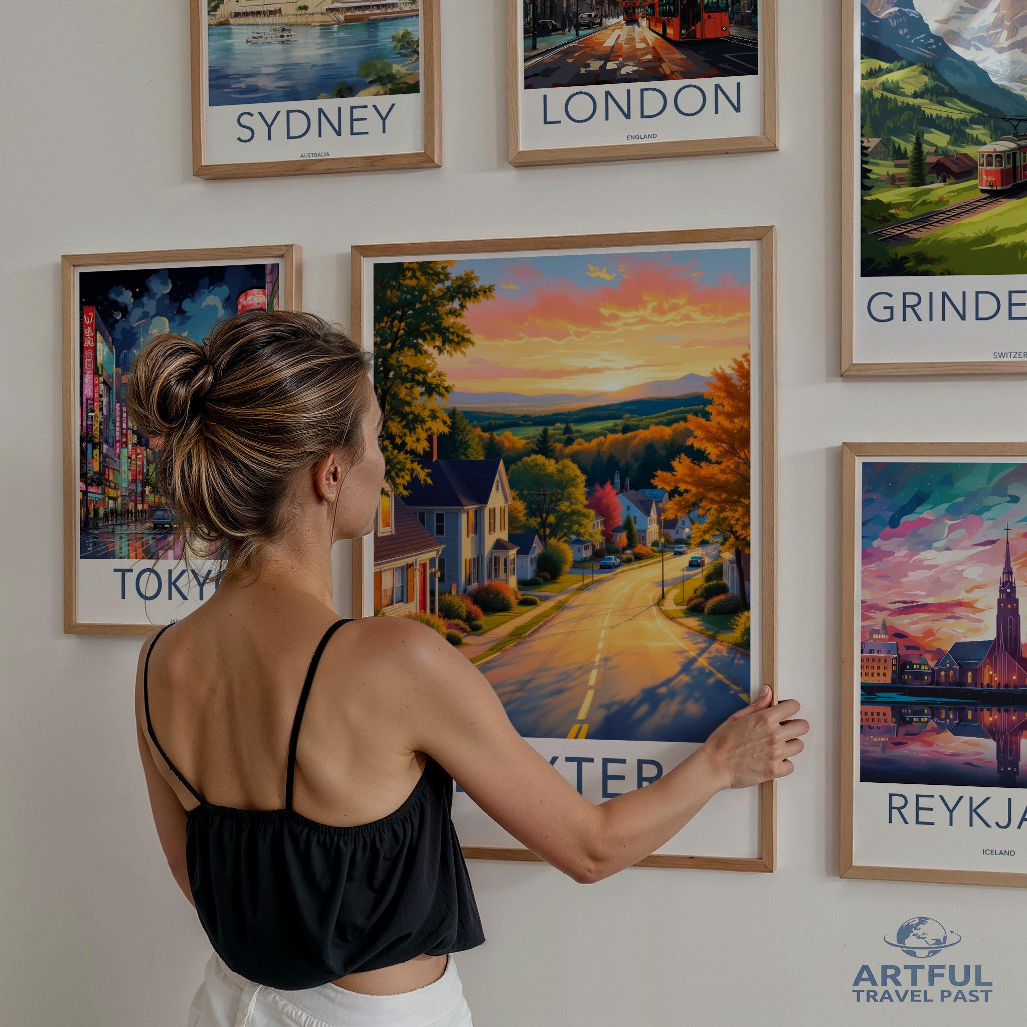 Travel Posters Wall Art Set, Cities Poster Prints, Vintage Travel Decor, Retro Cityscape Artwork, Colorful Home Decor, Gallery Wall