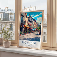 Montreal City Print, Travel Poster, Canada Wall Art, Cityscape Illustration, Urban Decor, Montreal Street Poster, Travel Gift