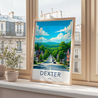 Dexter Maine Travel Poster, Vintage Style Wall Art, Scenic Landscape Print, Home Decor, Vacation Memories, Perfect Gift for Travelers