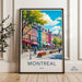 Montreal Canada Wall Art, City Street Travel Poster, Vibrant Cityscape Print, Colorful Urban Decor, Montreal Travel Souvenir