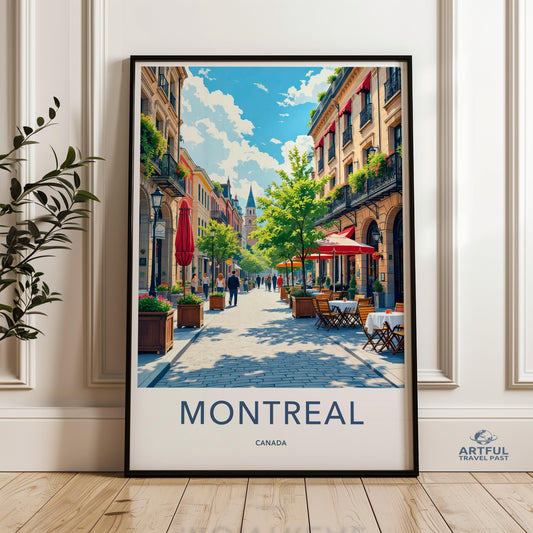 Montreal Wall Art, Canada Travel Poster, Cityscape Art Print, Modern Home Decor, Artistic City Wall Art, Montreal Artwork, Travel Decor