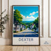 Dexter Maine wall art, travel poster, city street print, home decor, landscape artwork, modern wall decor, vintage style art