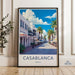Casablanca Morocco Wall Art, Travel Poster, Vintage Style Print, Retro Wall Decor, Cityscape Art, Modern Home Decor, Coastal Town