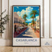 Casablanca Travel Poster, Morocco Wall Art, Retro Casablanca Print, Vintage Travel Decor, Moroccan City Art, Retro Wall Art