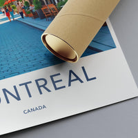 Montreal Canada Travel Poster, Vintage Style Montreal Wall Art, Canadian Cityscape Print, Retro Montreal Artwork, Home Decor