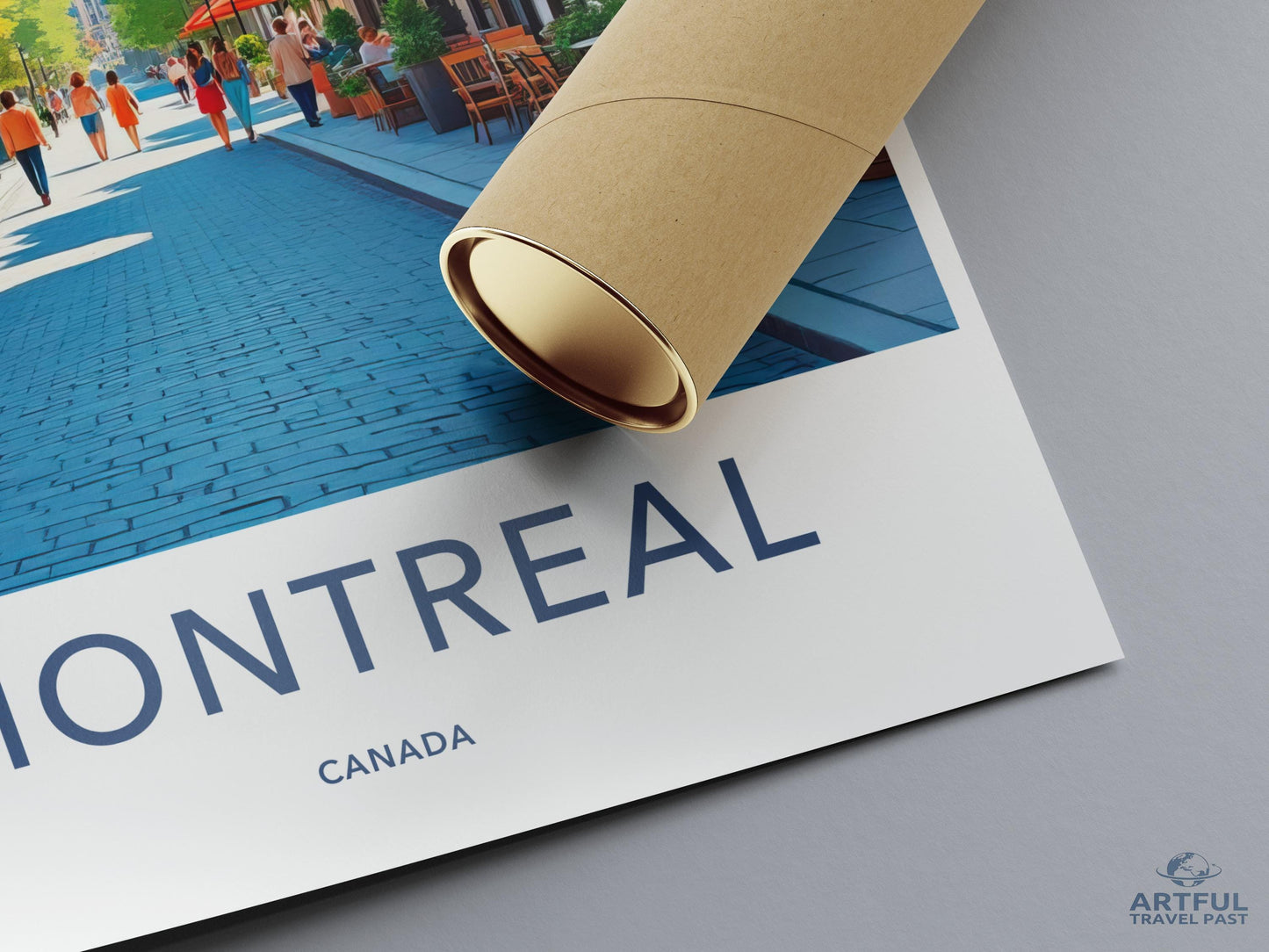 Montreal Canada Travel Poster, Vintage Style Montreal Wall Art, Canadian Cityscape Print, Retro Montreal Artwork, Home Decor