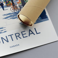 Montreal Travel Poster, Canada Cityscape Art Print, Wall Decor for Living Room, Artistic Travel Memorabilia, Vibrant Urban Design