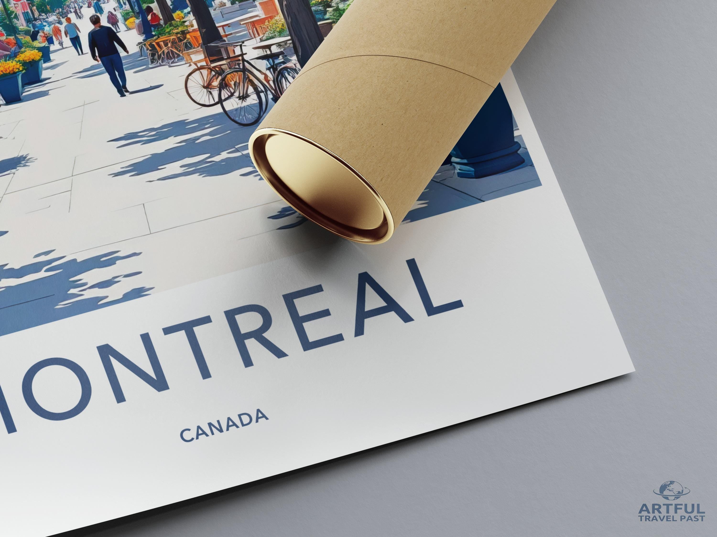Montreal Travel Poster, Canada Cityscape Art Print, Wall Decor for Living Room, Artistic Travel Memorabilia, Vibrant Urban Design