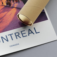 Montreal Canada Travel Poster, Vintage Cityscape Wall Art, Retro Home Decor Print, Unique Montreal Themed Artwork for Walls