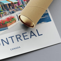 Montreal Wall Art Print, Canada Travel Poster, Cityscape Artwork, Vintage City Decor, Colorful Street Scene, Home Office Decor