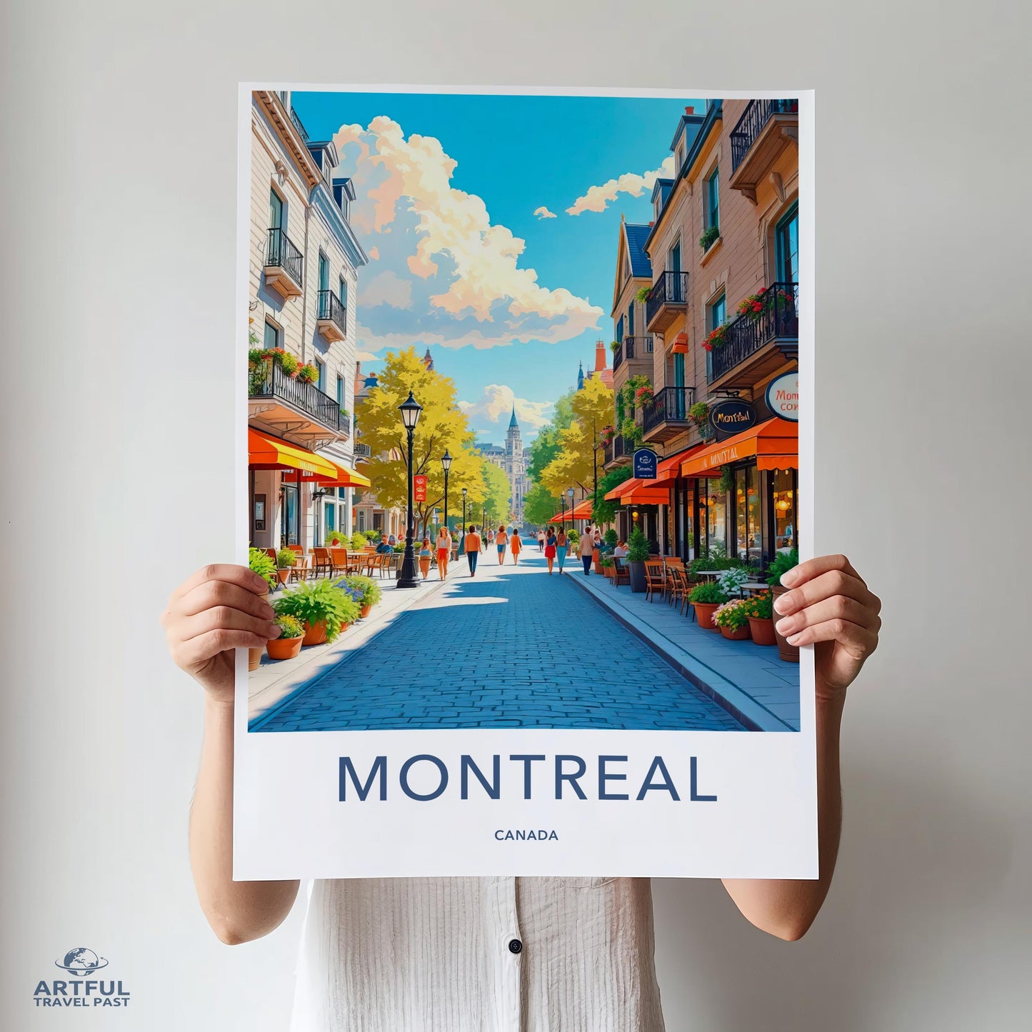 Montreal Travel Poster, Canada Wall Art, Vintage Travel Print, Cityscape Decor, Tourism Artwork, Modern Travel Decor