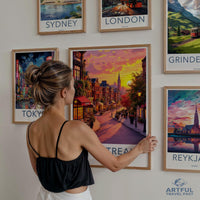 Travel Poster Set, Scenic Wall Art, Cityscape Prints, Vintage Travel Posters, Home Decor, Art Print Bundle, Tourist City Collection