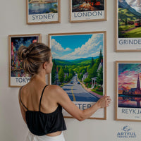 Travel Art Prints, City Posters Wall Decor, Travel Destination Artworks, Vibrant Travel Posters, Home Decor Wall Art