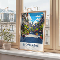 Montreal Travel Poster, Cityscape Wall Art Print, Skyline Illustration Décor, Urban Art Picture, City Souvenir Gift