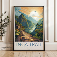 Inca Trail Poster | Peru Wall Art | South America Decor