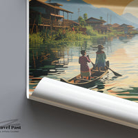 Inle Lake Poster - Myanmar Wall Artr