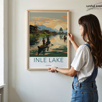 Inle Lake Poster - Myanmar Wall Artr