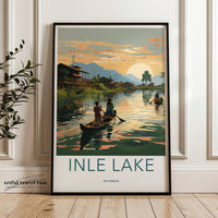 Inle Lake Poster - Myanmar Wall Artr