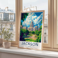 Jackson Poster | Mississippi Wall Art | America Decor