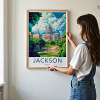 Jackson Poster | Mississippi Wall Art | America Decor