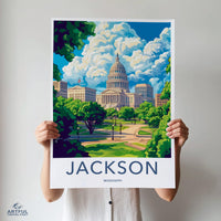 Jackson Poster | Mississippi Wall Art | America Decor