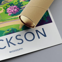 Jackson Poster | Mississippi Wall Art | America Decor