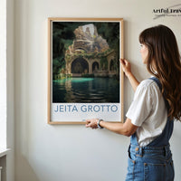 Jeita Grotto Poster - Lebanon Wall Art